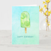 Carte Fête d'anniversaire de la Crème de glace (Fleur jaune)