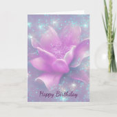 Carte Fête d'anniversaire de la Fleur Violette (Devant)