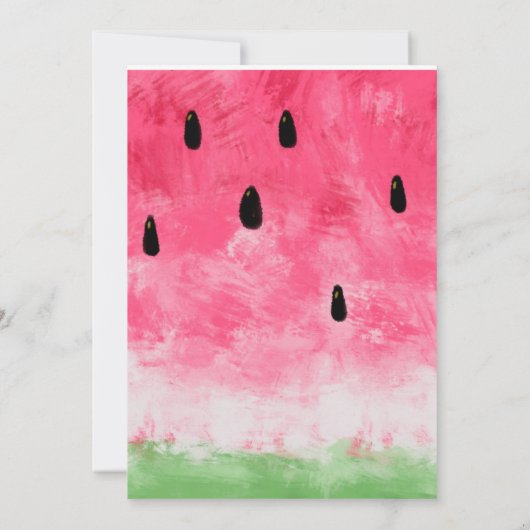 Carte Fête d'anniversaire de la pastèque (Dos)