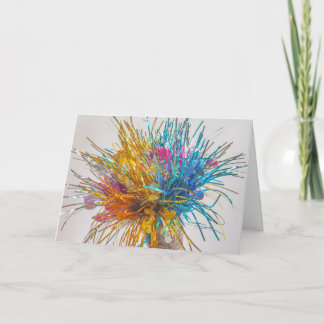 Carte Fête d'anniversaire de l'explosion de couleurs con