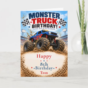 Carte Fête d'anniversaire de Monster Truck