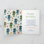 Carte Fête d'anniversaire de robot (Intérieur)
