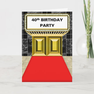 Carte Fête d'anniversaire de tapis rouge de chapiteau de