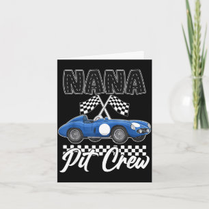 Carte Fête d'anniversaire de voiture de course famille n