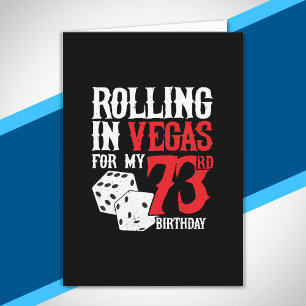 Carte Fête d'anniversaire des 73 ans à Las Vegas - En ro