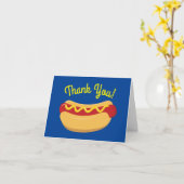 Carte Fête d'anniversaire des enfants de hot dog cuisson (Fleur jaune)