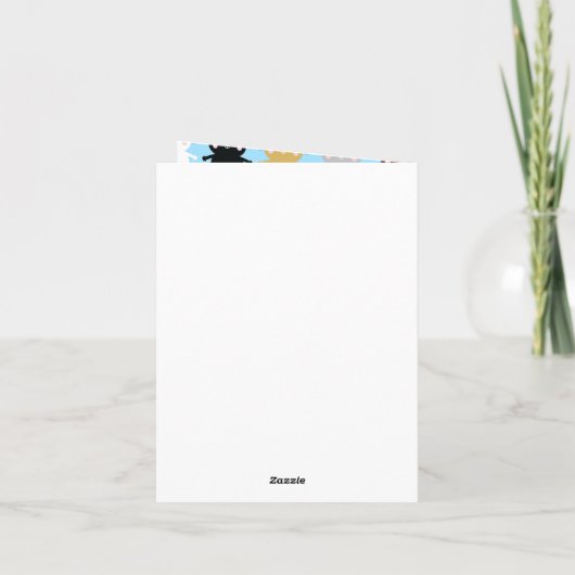 Carte Fête d'anniversaire du chat (Dos)