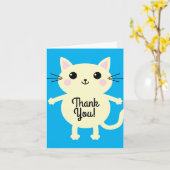 Carte Fête d'anniversaire du chat (Fleur jaune)