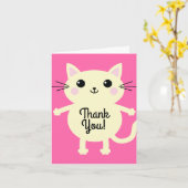 Carte Fête d'anniversaire du chat (Fleur jaune)