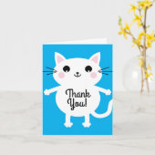 Carte Fête d'anniversaire du chat (Fleur jaune)