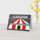 Carte Fête d'anniversaire du cirque (Fleur jaune)