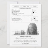 Carte Fête d'anniversaire du journal moderne (Dos)