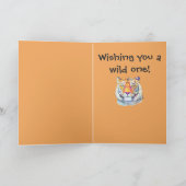 Carte Fête d'anniversaire du tigre (Intérieur)