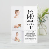 Carte Fête d'anniversaire d'un éléphant à l'aquarelle (Debout devant)