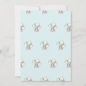 Carte Fête d'anniversaire d'un éléphant à l'aquarelle (Dos)