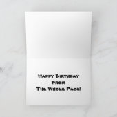 Carte Fête d'anniversaire en forêt de Vélociraptor de to (Intérieur)