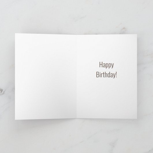 Carte Fête d'anniversaire florale moderne du milieu du s (Intérieur)