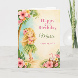 Carte Fête d'anniversaire Hula