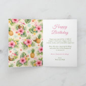 Carte Fête d'anniversaire Hula (Intérieur)