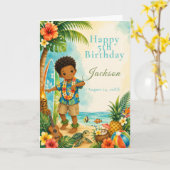 Carte Fête d'anniversaire Hula (Fleur jaune)