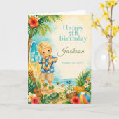Carte Fête d'anniversaire Hula (Fleur jaune)