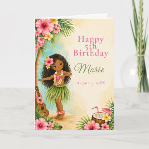 Carte Fête d'anniversaire Hula
