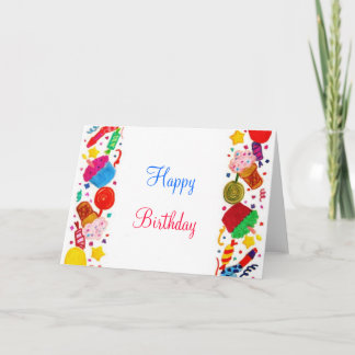 Carte fête d'anniversaire, joyeux anniversaire
