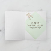 Carte fête d'anniversaire lapin dans pot de fleurs (Intérieur)