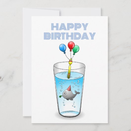 Carte Fête d'anniversaire Piscine (Devant)