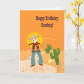 Carte Fête d'anniversaire pour enfant (Fleur jaune)