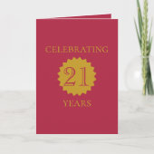 Carte Fête d'anniversaire rose de style passeport (Devant)