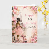 Carte Fête d'anniversaire Rose Paris (Fleur jaune)