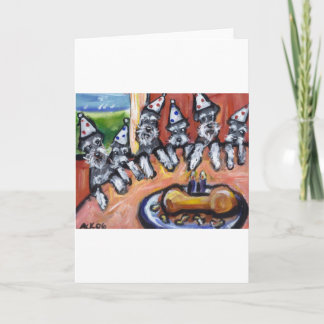 Carte Fête d'anniversaire Schnauzer