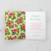 Carte Fête d'anniversaire tropicale (Intérieur)