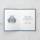 Carte Fête d'anniversaire Vierge Marie Élégante Religieu (Intérieur)