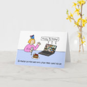 Carte Fête d'anniversaire virtuelle en auto-isolement po (Fleur jaune)