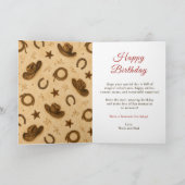 Carte Fête d'anniversaire western (Intérieur)
