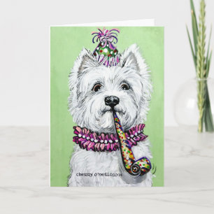 Carte Fête d'anniversaire Westie