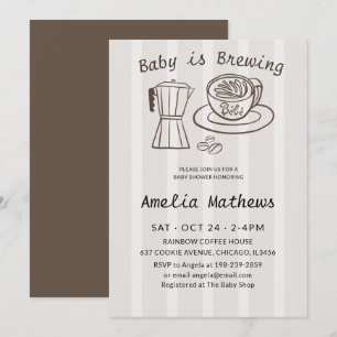 Carte Fête de bébé fantaisiste « Bébé est en train de br