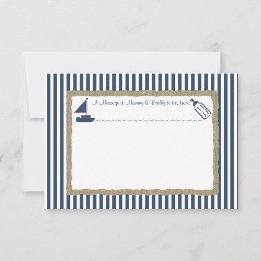 Carte Fête de bébé : Message dans une bouteille pour voi (Devant)