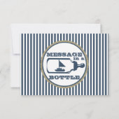 Carte Fête de bébé : Message dans une bouteille pour voi (Dos)