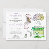 Carte Fête de bébé violet pour future maman Sprinkle par (Devant)