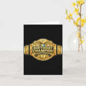 Carte Fête de champion de catch pour 9 ans (Fleur jaune)