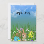 Carte Fête de chasse aux oeufs de lapin de Pâques (Devant)