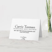 Carte Fête de chats (Dos)