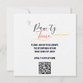 Carte Fête de chien ou de pawty (Dos)