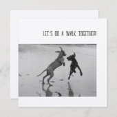 Carte Fête de chien ou de pawty (Devant / Derrière)