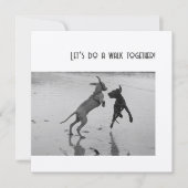 Carte Fête de chien ou Patte de fête (Devant)