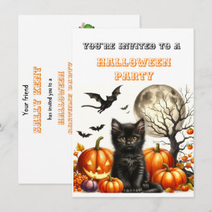 Carte Fête de costumes d'Halloween pour enfants mignons
