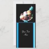 Carte FÊTE DE CRÈME DE GLACE - MAGASIN DE DÉSERT, bleu r (Dos)